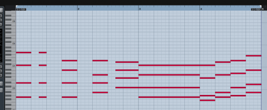 MIDIイベント入力例