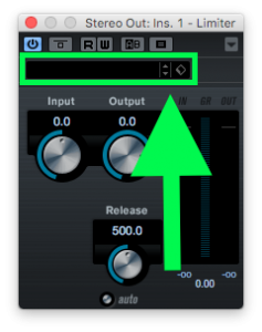 プリセット読み込み